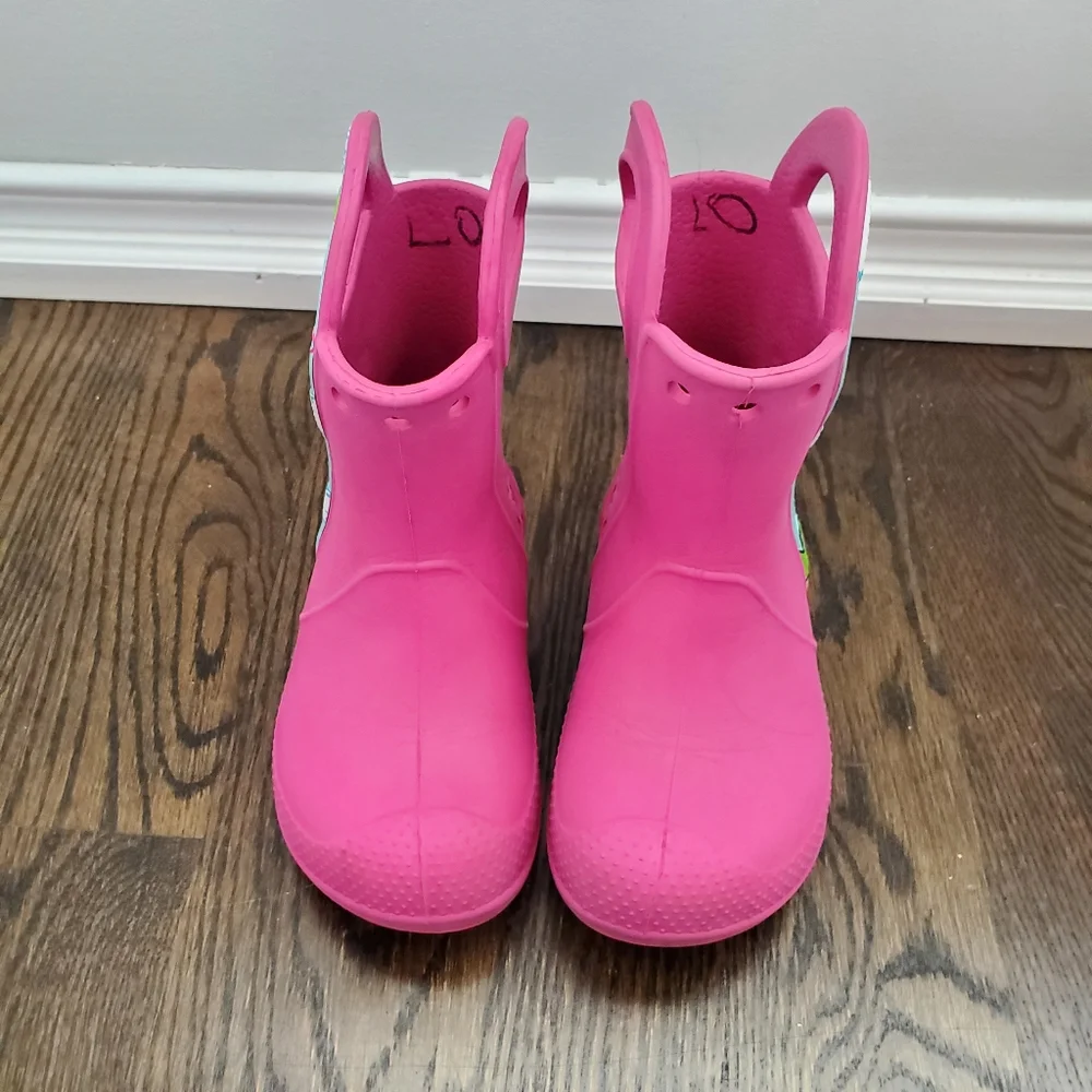 Crocs - Hello Kitty Pink Rain / Rubber Boot Toddler Size 9C - Picture 3 of 5